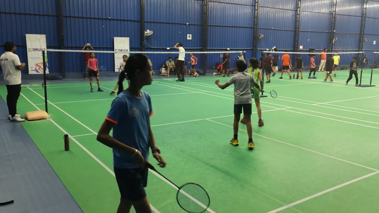 PRANAVANJANA/NAVYA vs RITIKA/RIHIKA: U-11 GIRLS DOUBLES FINAL :- DRUVA'S BADMINTON TOURNAMENT
