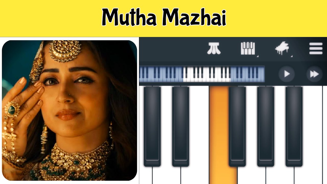 Muththa Mazhai Piano Notes | Thug Life |  Beginner Piano Tutorial