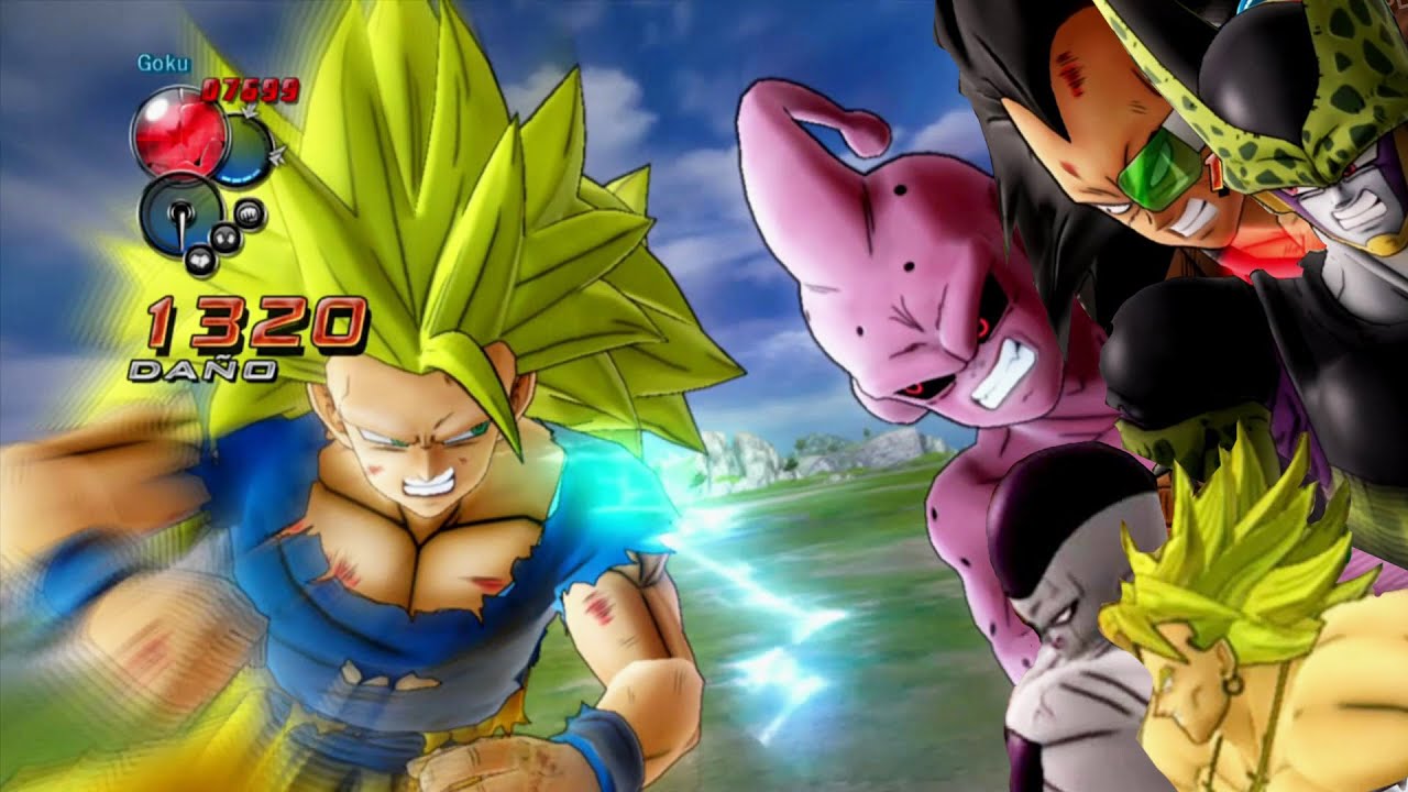 Dragon Ball Z Ultimate Tenkaichi Goku ssj3 vs Villanos DBZ
