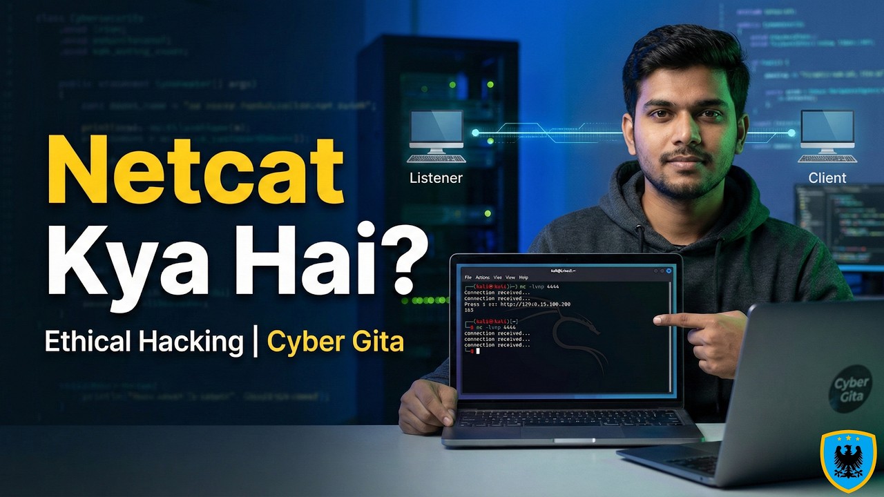 Netcat Kya Hai? | Kali Linux Networking Tool Explained in Hindi | Cyber Gita
