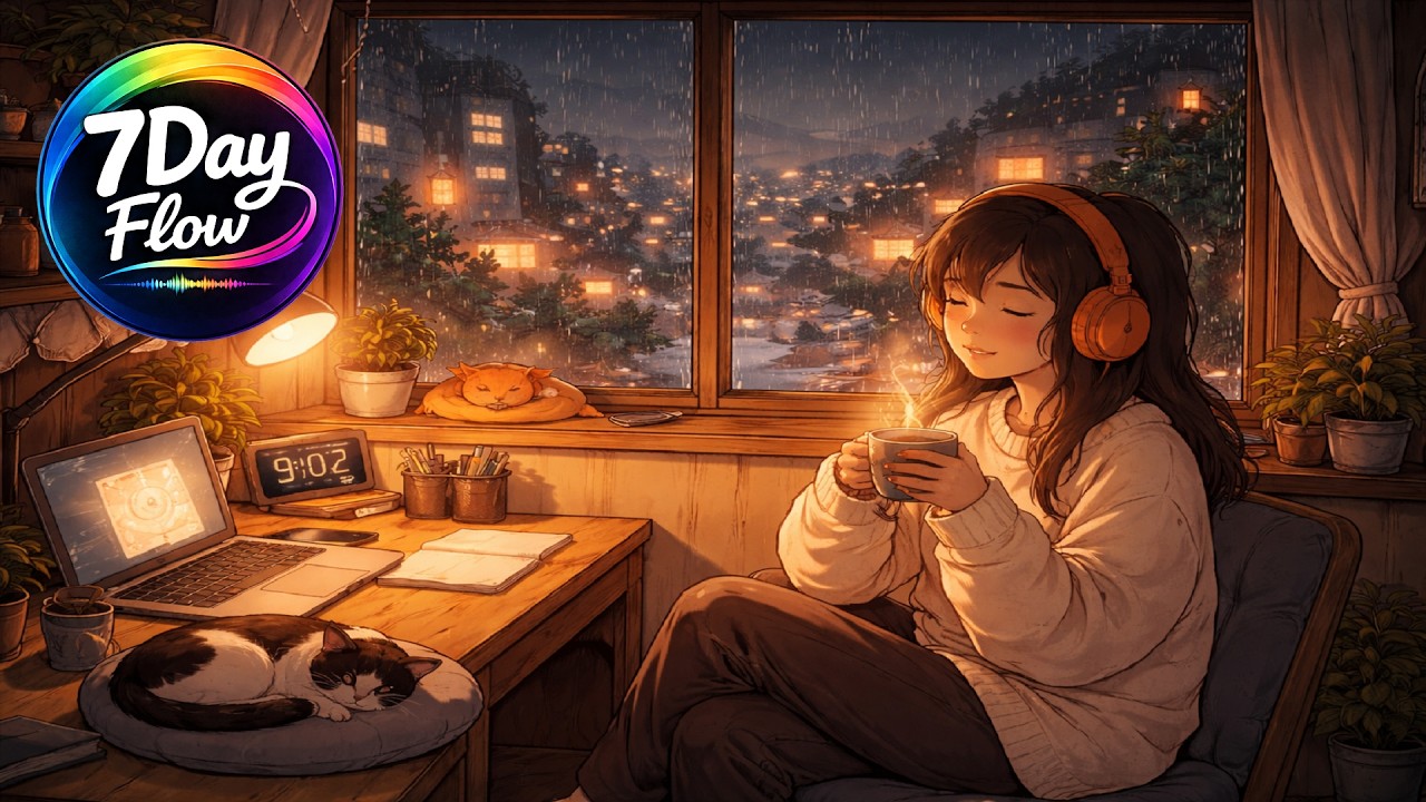 Lofi Focus Mix ☕ | 2 Hour Study Music | Monday Flow #3 | 7Day Flow