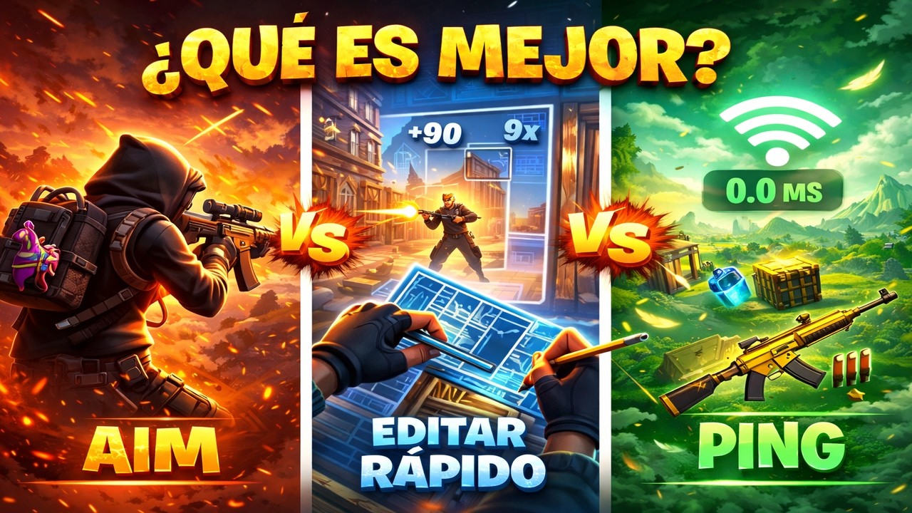 QUE SE OCUPA MAS? (AIM,PING O EDITAR RAPIDO) FORTNITE 1V1
