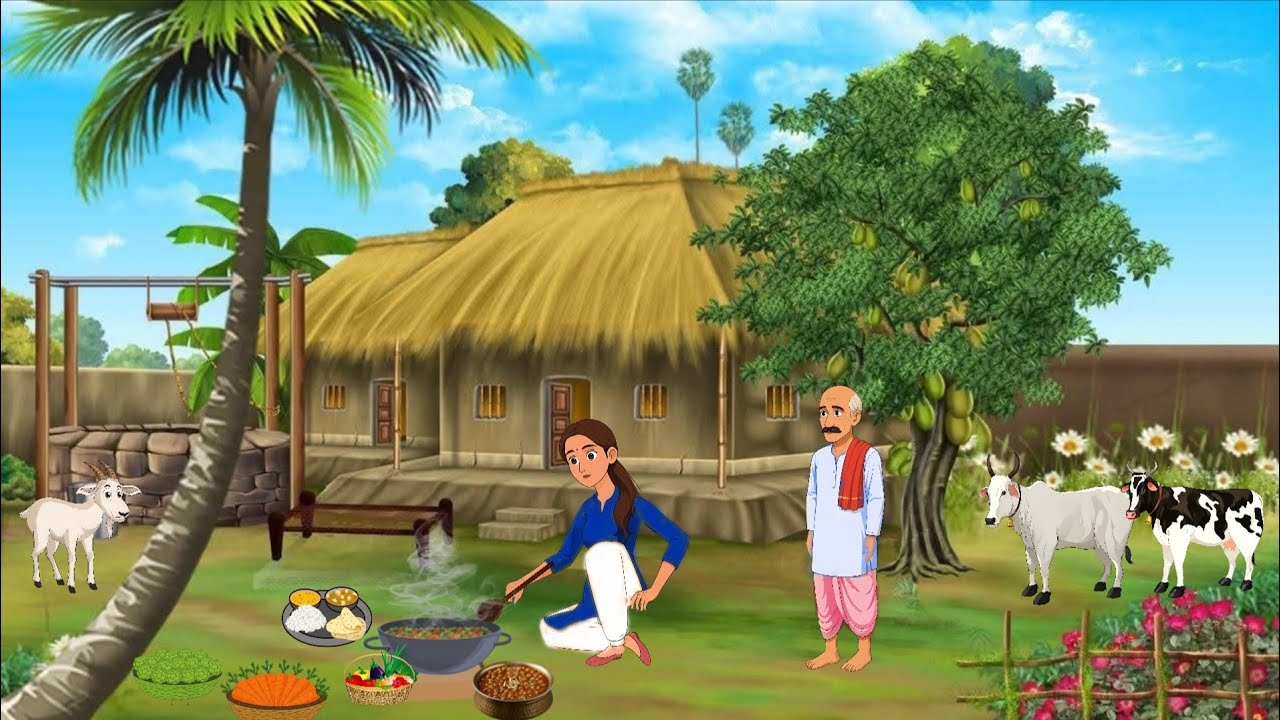 गरीब बाप और बेटी का भाग्य | Hindi cartoon | Hindi story | emotional stories | moral story 