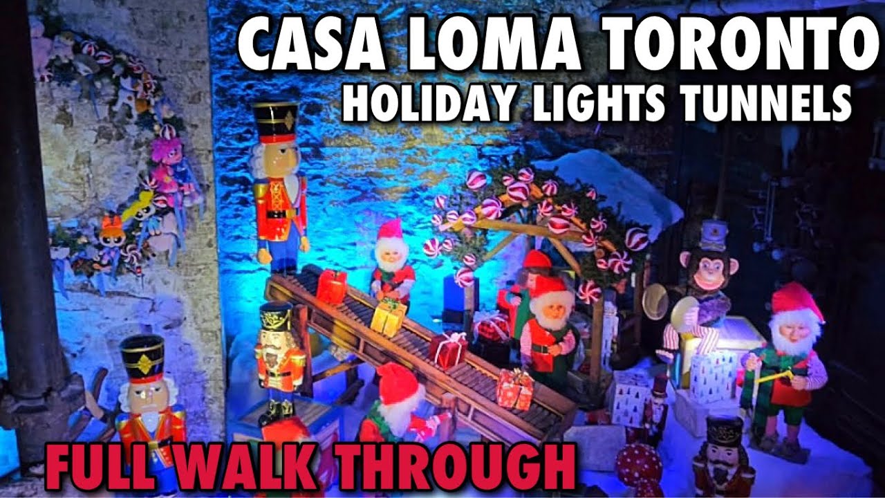 4K Casa Loma Christmas Tunnels Walk Through Holiday Lights 2025 