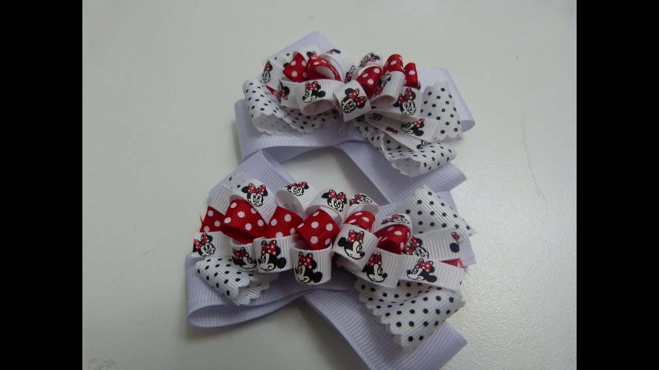 2 MOÑOS PEQUEÑITOS DE LISTON FAYA 🎀  How to make hairbow 🎀 Manualidades la Hormiga #304