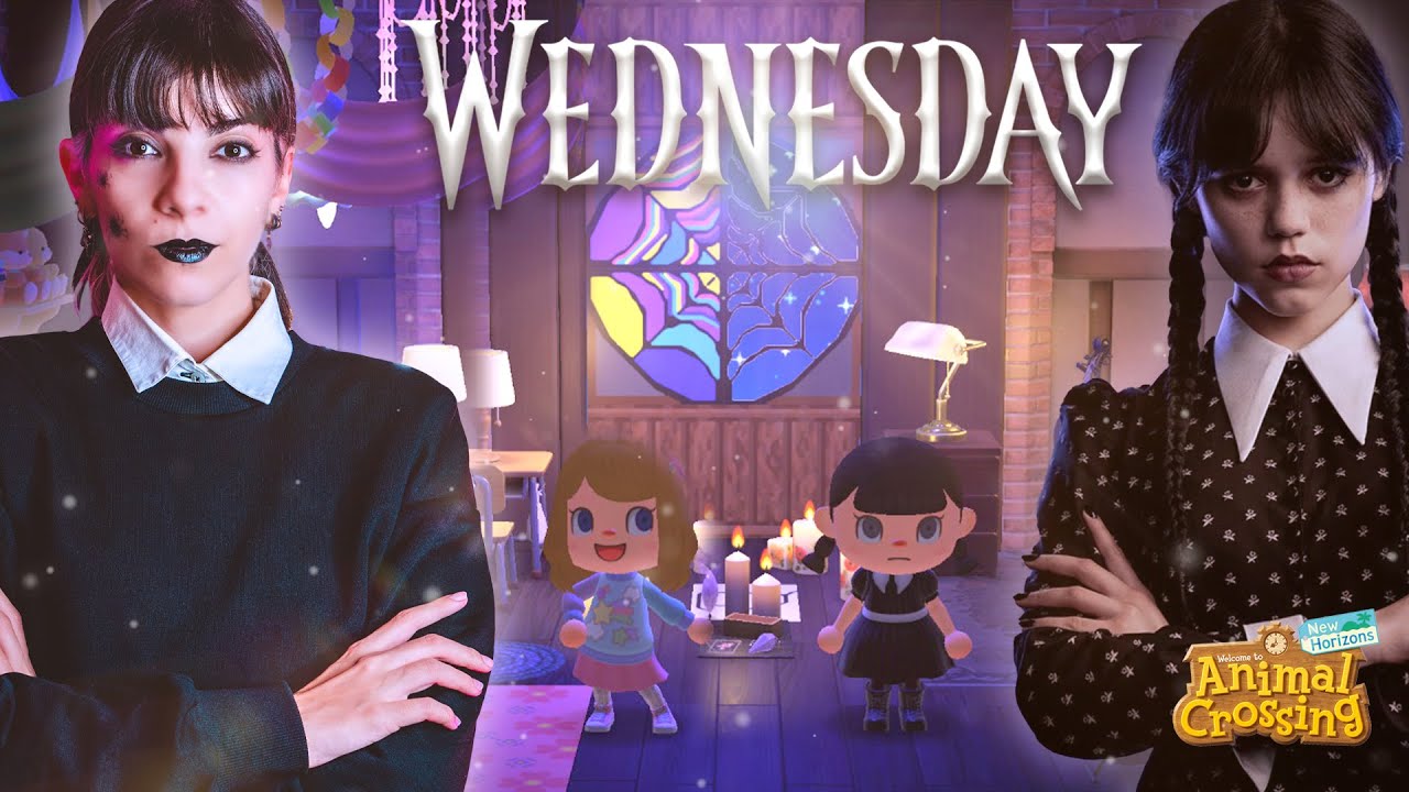 JE REFAIS LA CHAMBRE DE MERCREDI ADDAMS DANS ANIMAL CROSSING ! #acnh