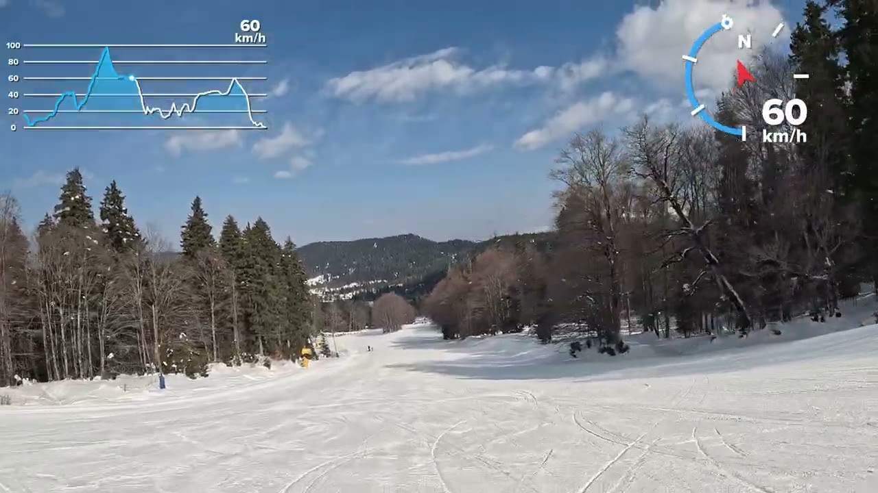 Skiing in Bakuriani Georgia (KOKHTA mountain Top to Bottom) watch in 4K