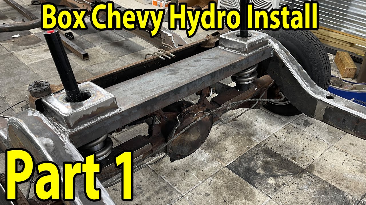 Box Chevy Caprice Hydraulic install part 1 removing the body from the frame, chain bridge lowrider
