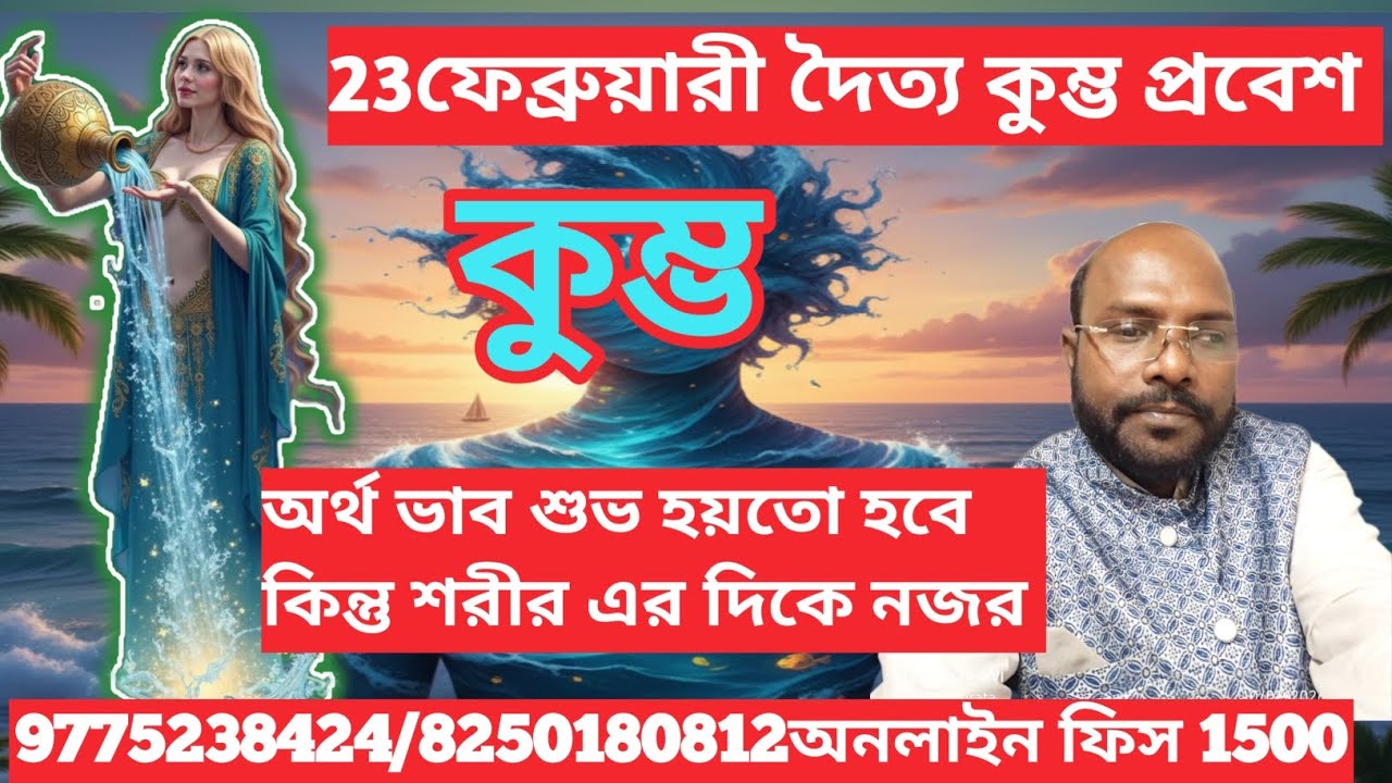 কুম্ভ রাশি #aquarius অর্থ ভাব শুভ হয়তো হবে কিন্তু শরীর এর দিকে নজর @Astrosubratashastri09 