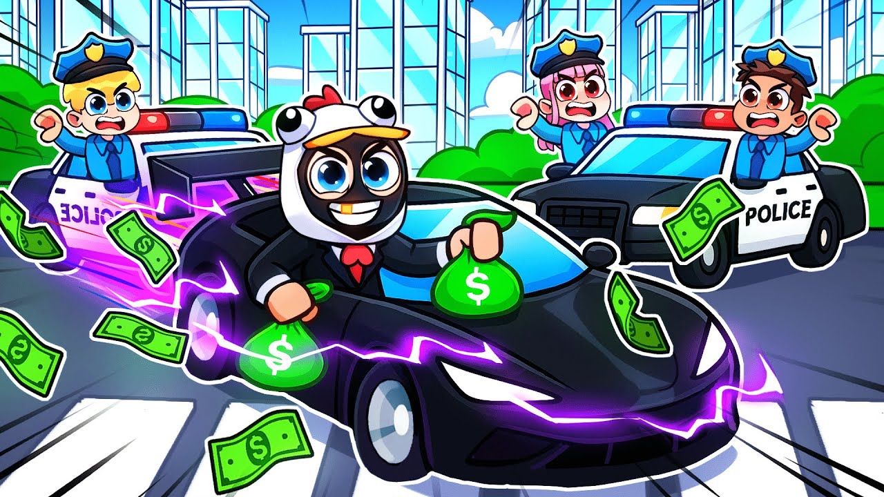CRIMINEL SPEEDRUNNER vs POLICE CHASSEUR sur DRIVING EMPIRE !