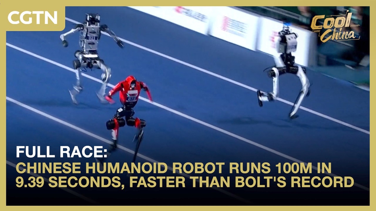 Full race: Chinese humanoid robot runs 100m in 9.39 seconds, breaks Bolt's record