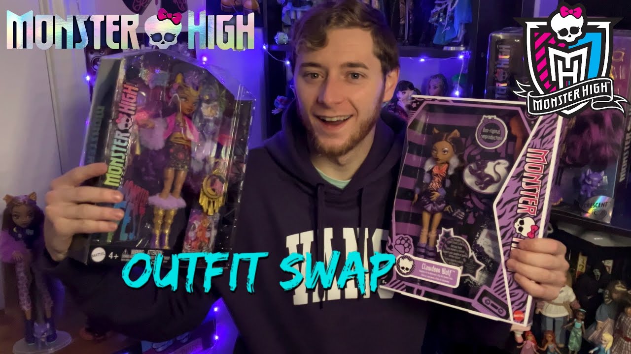 MONSTER HIGH CLAWDINE ORIGINAL OUTFIT SWAP