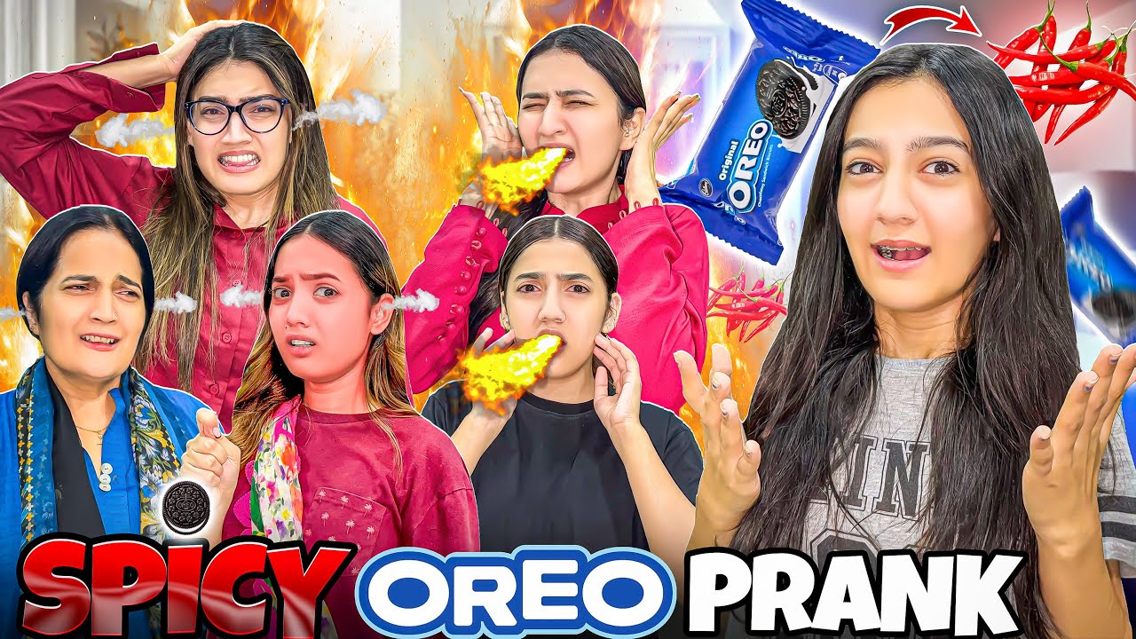 Spicy Oreo Prank With My Family 🥵| Sabki Halat khraab Hogai 😨|Hot  Chili🌶️| Rabia Faisal|Sistrology