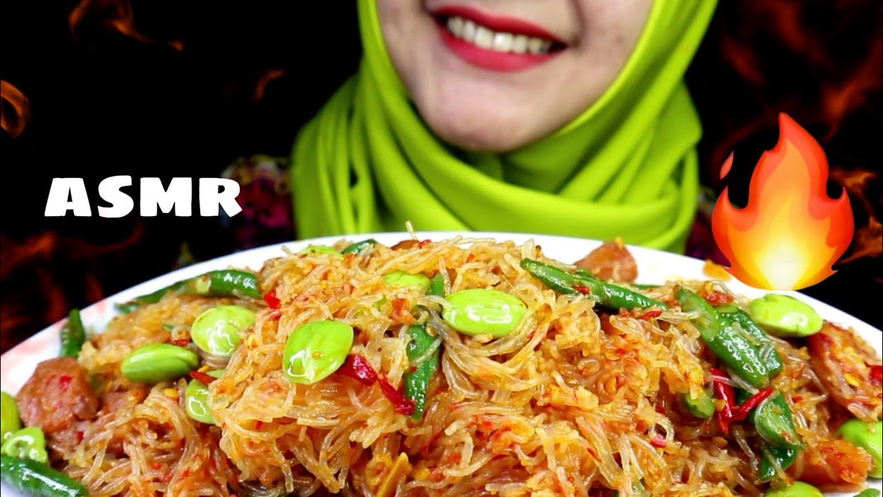 ASMR MUKBANG BIHUN GORENG PETE PEDASSS || ASMR MUKBANG INDONESIA