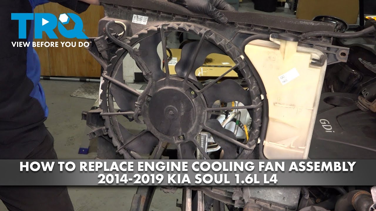 Как заменить вентилятор охлаждения двигателя в сборе на Kia Soul 1.6L L4 2014-2019