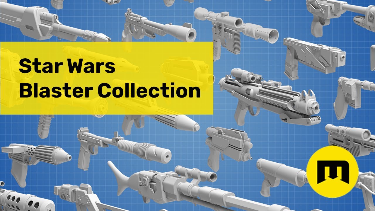 Star Wars Blaster Collection (3D model ready for 3D printing)