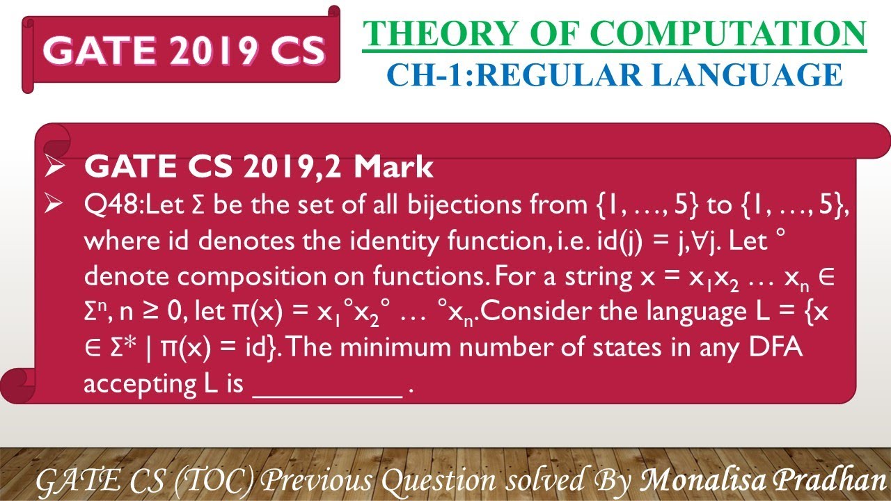GATE CS 2019,Q48: Let &Sigma; be the set of all bijections from {1, &hellip;, 5} to {1, &hellip;, 5}, where id denotes