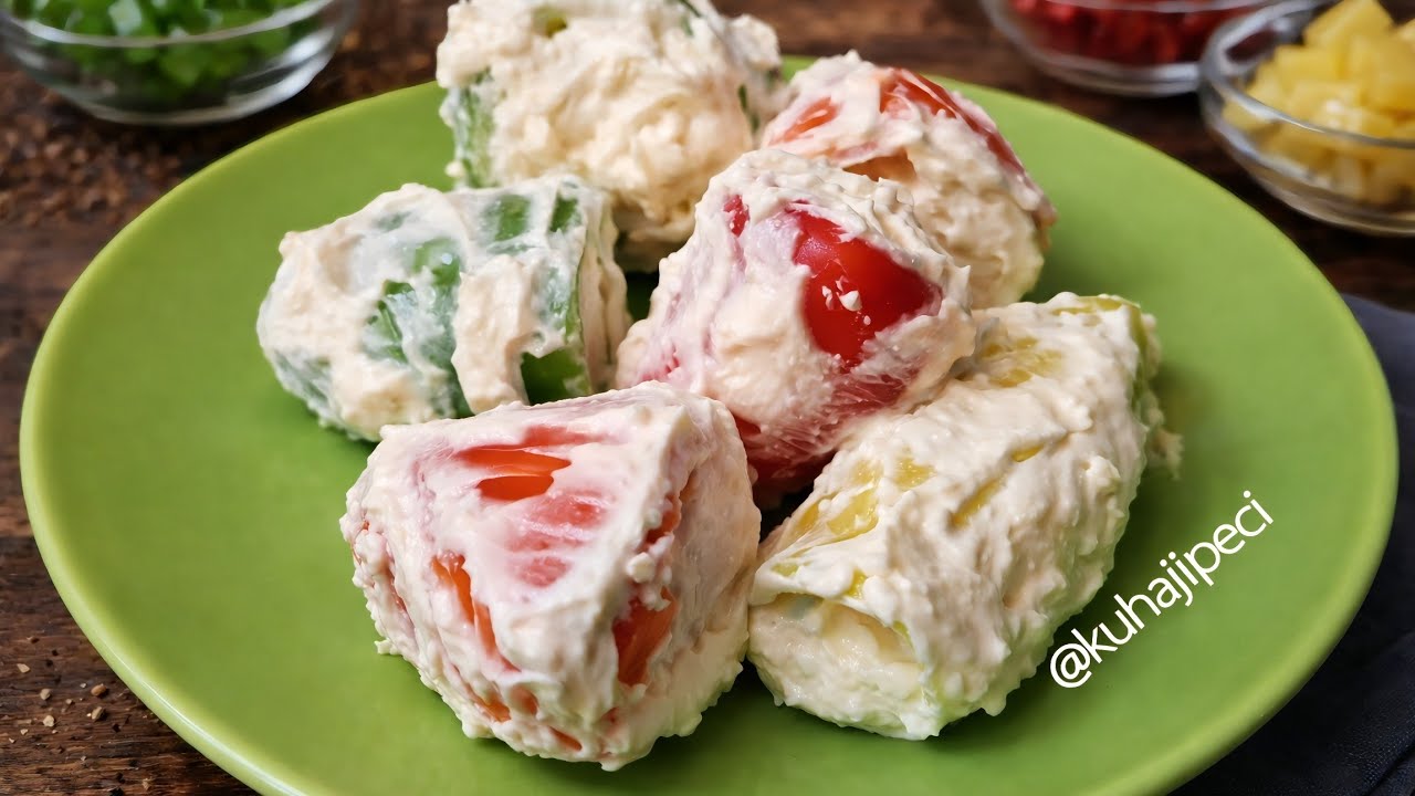 PAPRIKE U PAVLACI-KAJMAKU -PUNJENE PO RECEPTU MLJEKARA | PEPPERS STUFFED BY DAIRY RECIPE