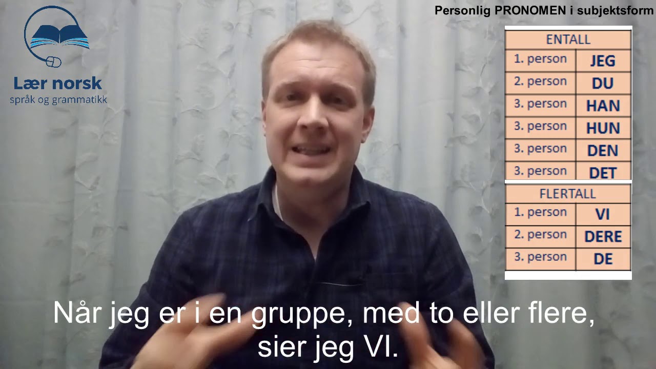 PRONOMEN: personlig pronomen i subjektsform