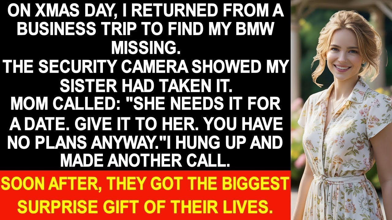 On Christmas Day, I came home to find my BMW gone. I frantically checked the security camera and...