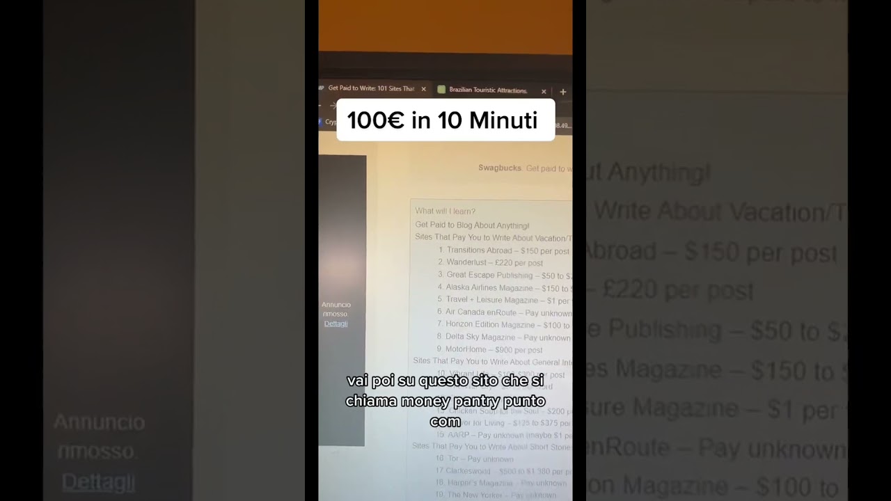 Fare 100&euro; in 10 minuti