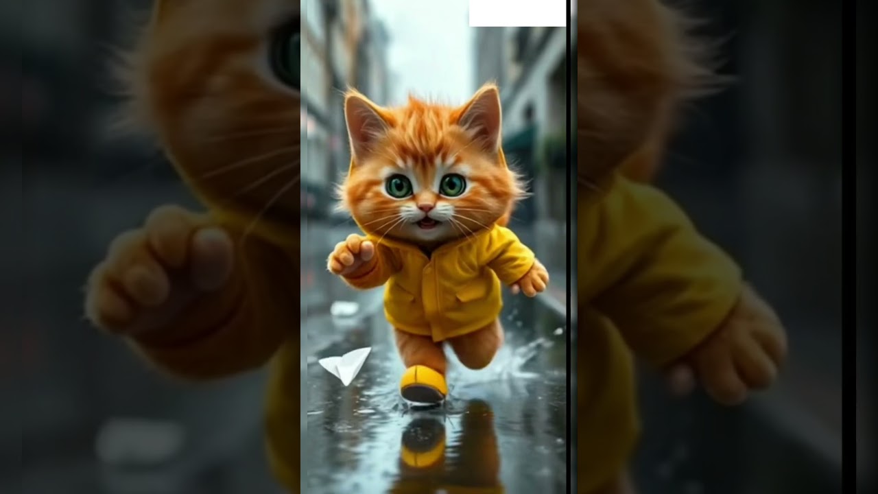 cat playing whatr😇🥰🤩 #shortsfeed #shorts #cutecat #funny #pets #kitten #ai #cartoon