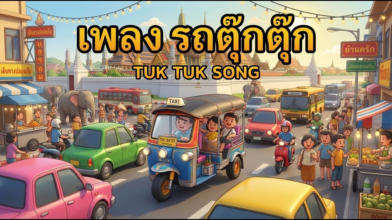 เพลง รถตุ๊ก ตุ๊ก  | เพลงเด็กอนุบาล | การ์ตูน | เพลงเสริมทักษะเด็ก