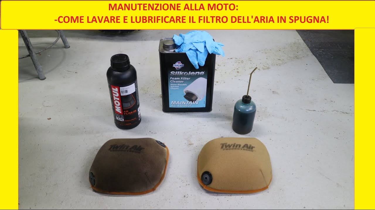 Come lavare e lubrificare il filtro dell'aria - Manutenzione moto
