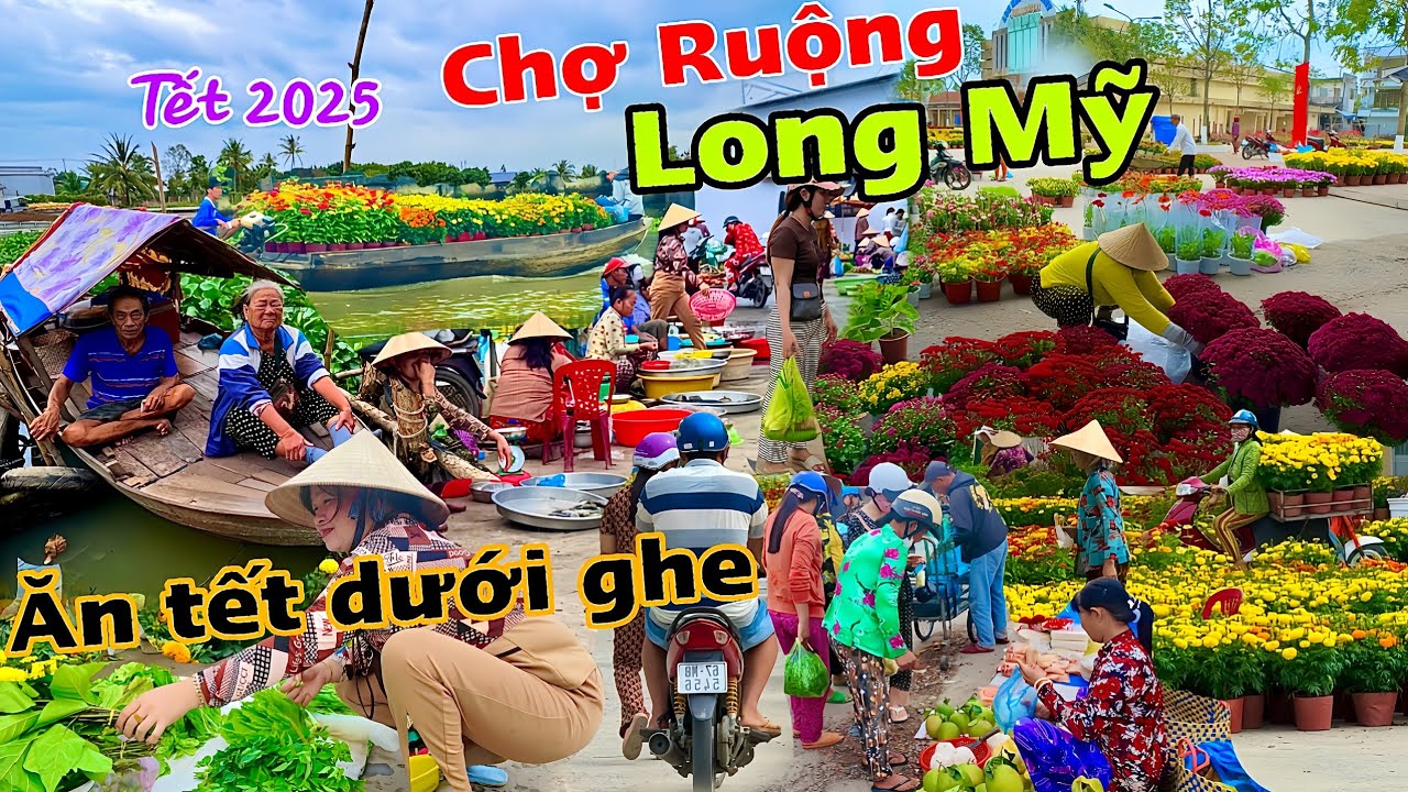 Quá khổ ăn tết dưới ghe chợ Long Mỹ Hậu Giang - Quyết không bán rẻ ngày 29 tết