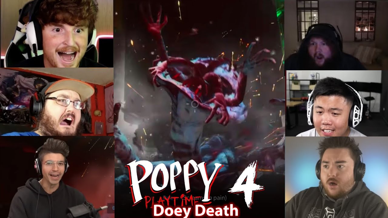 YouTubers Reaction On Poppy Playtime Chapter 4 Doey's Death #2