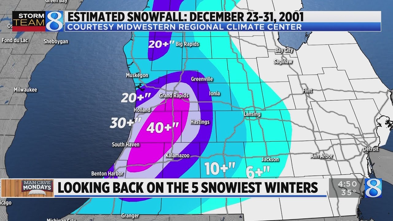 Snowiest years in Grand Rapids/West Michigan