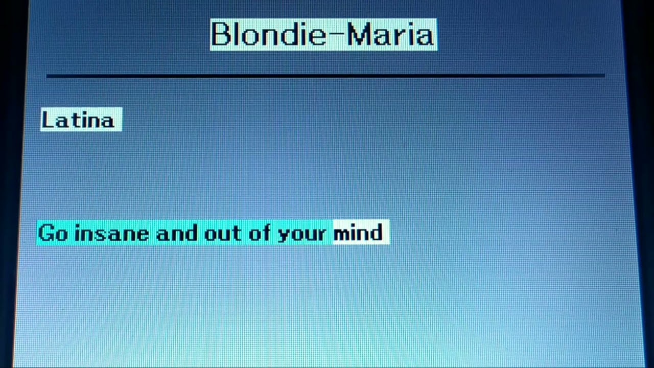 Maria ~ Blondie || Karaoke Version