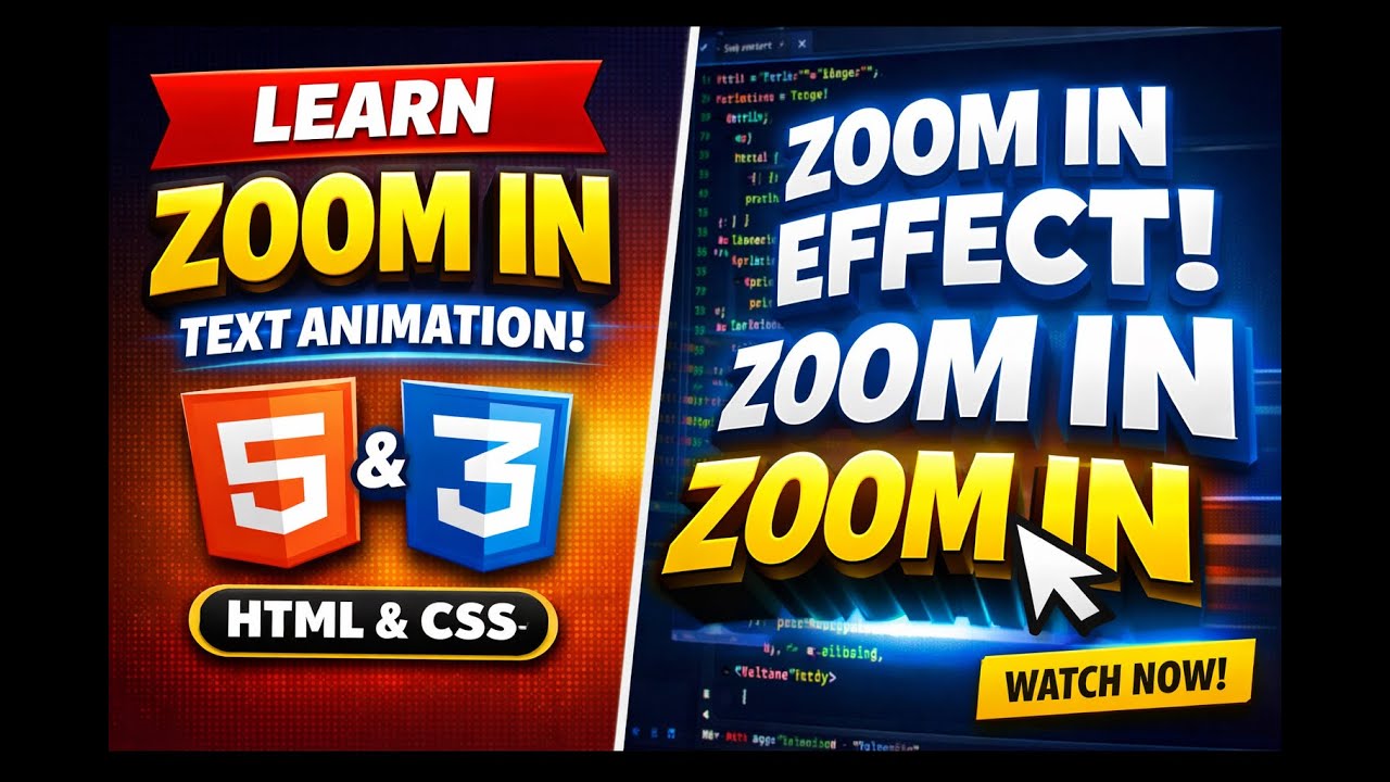 Zoom In Text Animation in HTML & CSS 🔥 Beginner Friendly Tutorial (Hindi)