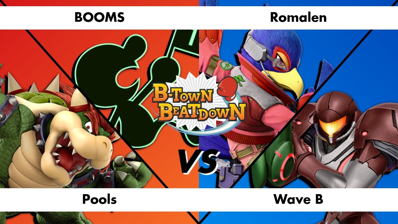 B-Town Beatdown 98 Pools: BOOMS (Bowser, Mr. Game & Watch) vs Romalen (Falco, Samus)