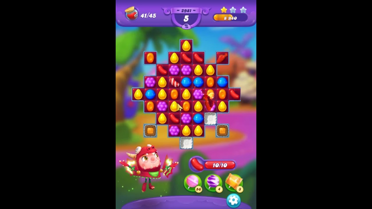 Candy Crush Friends Saga Level 2981 Get 1 Stars , 25 Moves Completed
