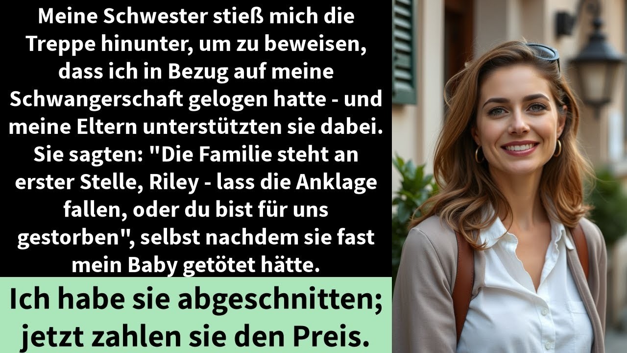 Meine Schwester stieß mich die Treppe hinunter, um zu beweisen, dass ich in Bezug auf meine