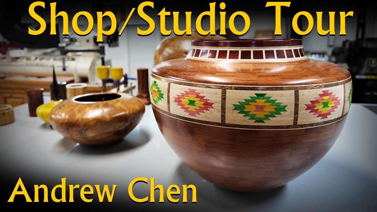 Shop & Studio Tour - Andrew Chen - Woodturner, Segmenter, Corian User