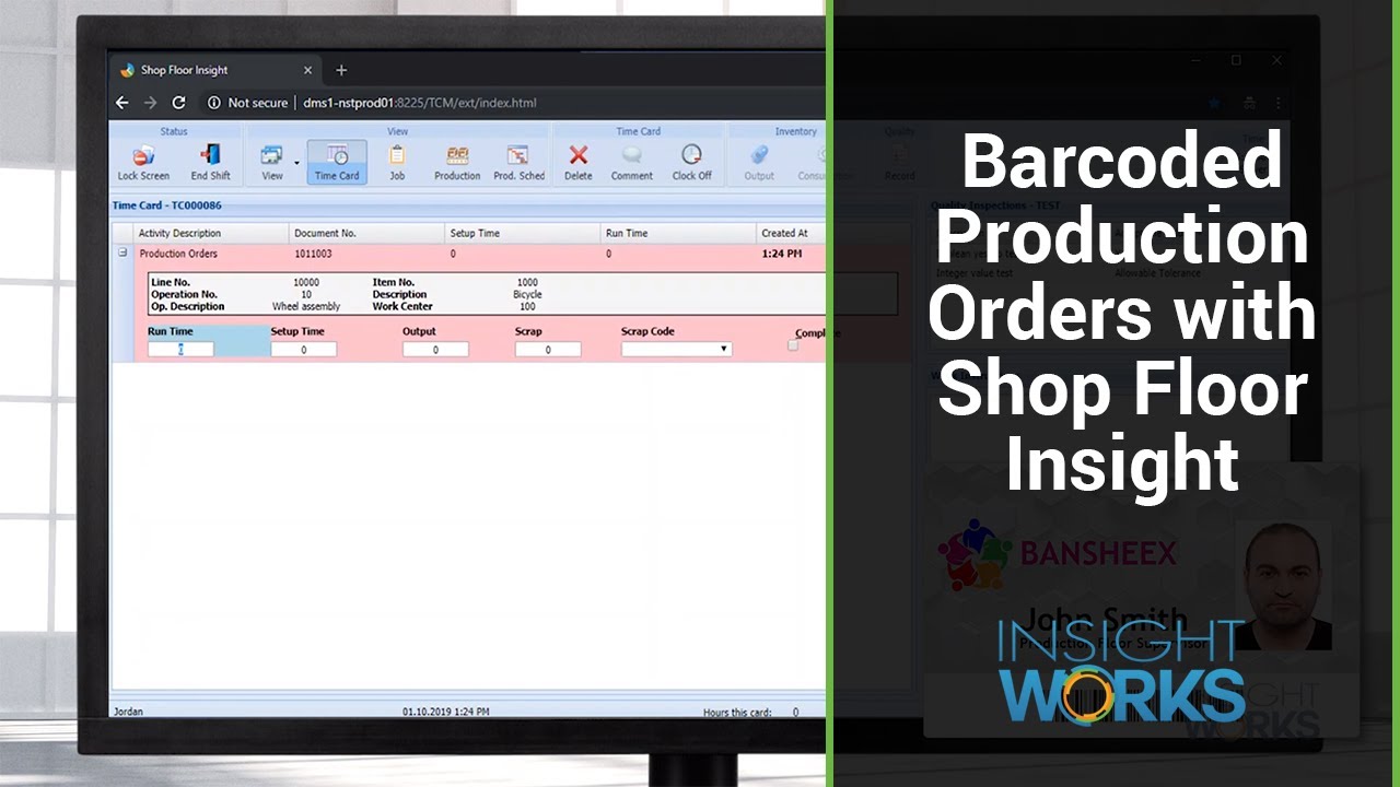 Barcoded Production Orders with Shop Floor Insight