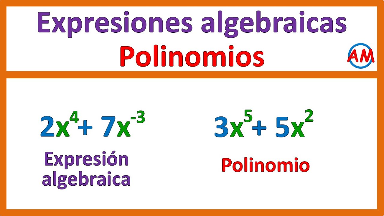 📌 ¿Qué es un POLINOMIO? 🤔 | Diferencias entre POLINOMIOS y EXPRESIONES ALGEBRAICAS