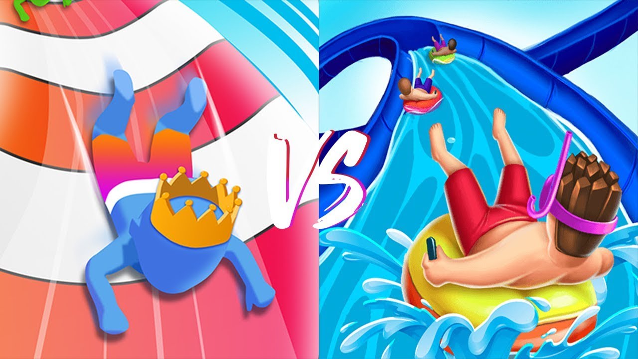 Gameplay Comparison | Aquapark.io VS Slippery Slides