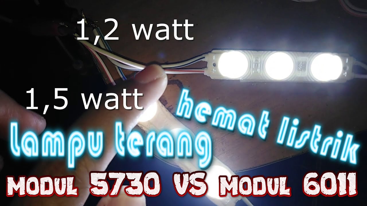review lampu hemat energi led strip 12v ULTRA BRIGHT modul 5730 vs 6011