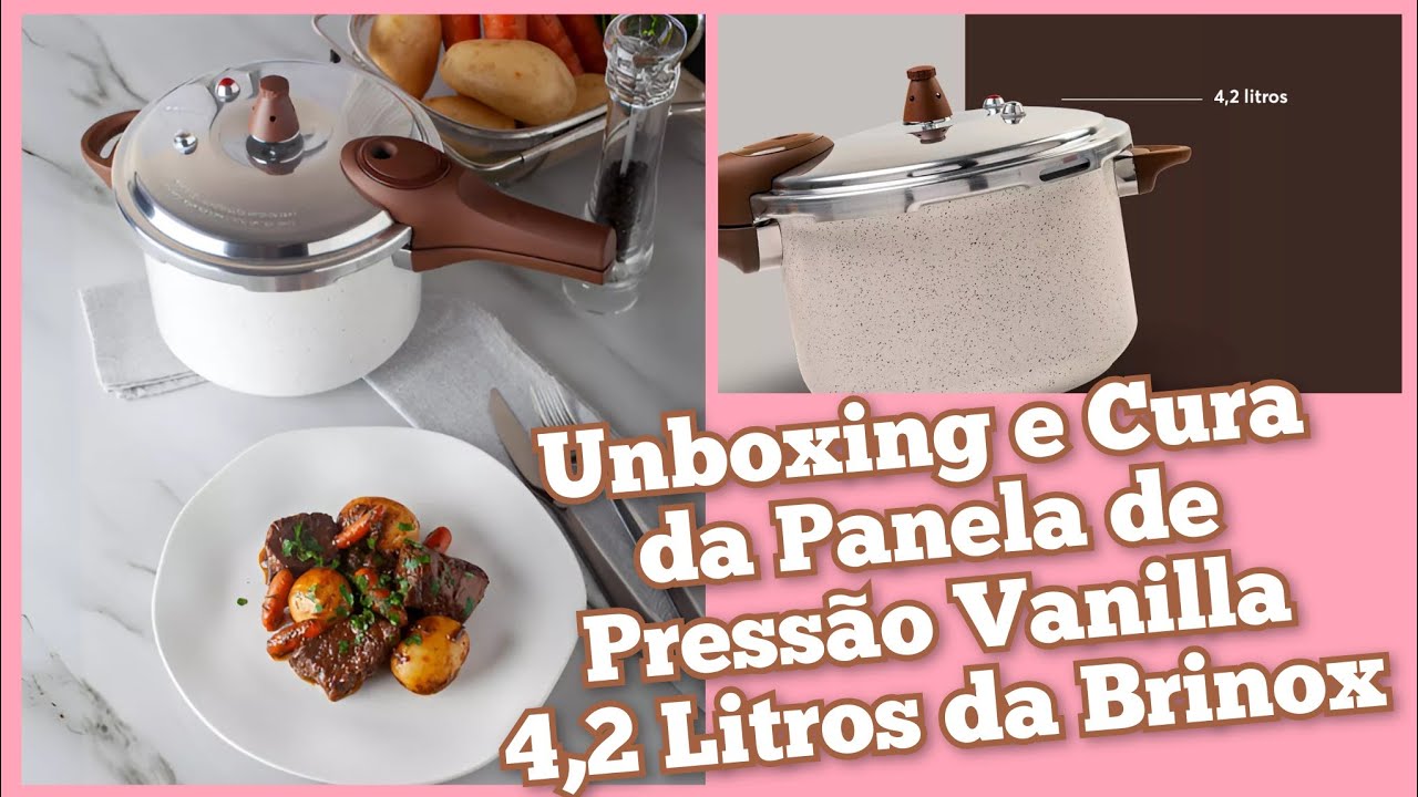 Unboxing e Cura da Panela de Pressão Vanilla de 4,2 Litros da Brinox | SOS Mamãe e Cia
