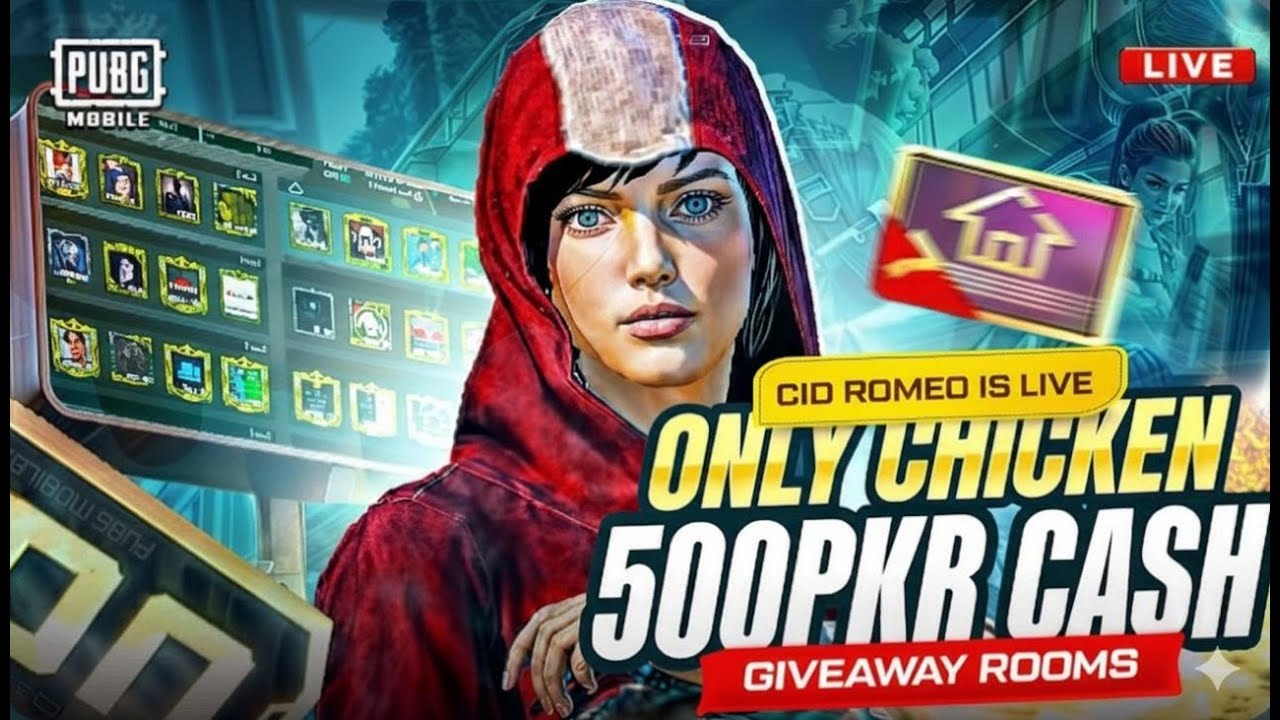 PUBG MOBILE LIVE UC AND CASH REWARDS CUSTOMS ROOMS AND GIVEAWAYS | CID.Romeo LIVE