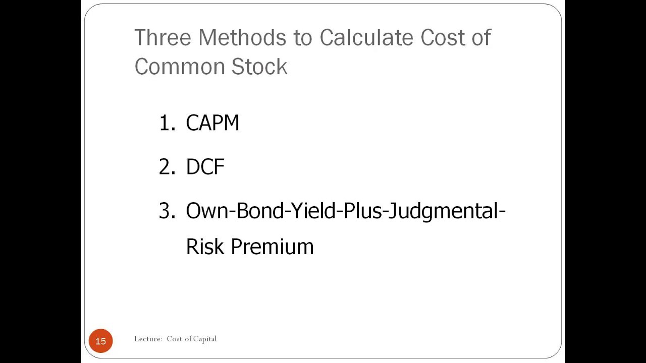 Cost of Capital