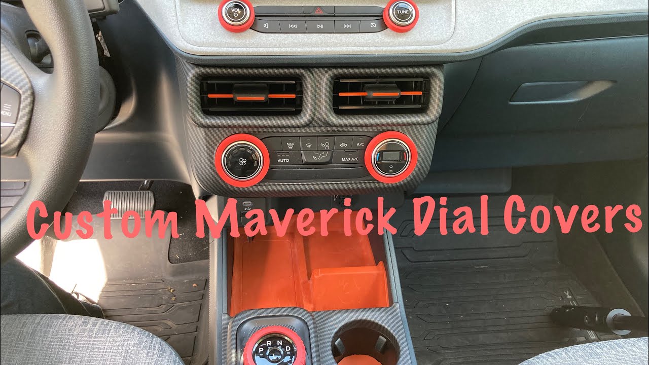 Custom Ford Maverick Dial Covers.  3D printed!