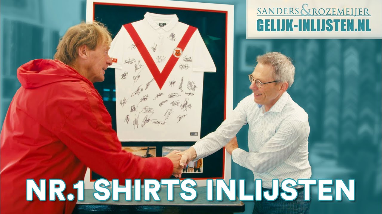 Wij lijsten voetbalshirts professioneel in. Laat jouw speciale voetbalshirt vereeuwigen!