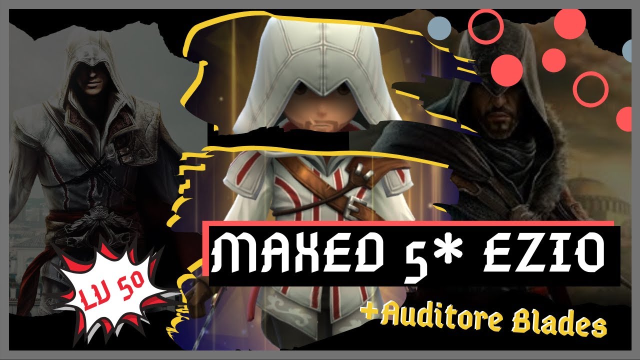 MAXED 5 Star Ezio, Auditore Blades Gameplay - Assassin's Creed Rebellion
