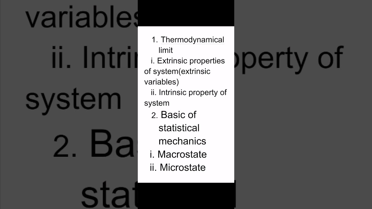 Extrinsic and intrinsic property of system, macro and microstates