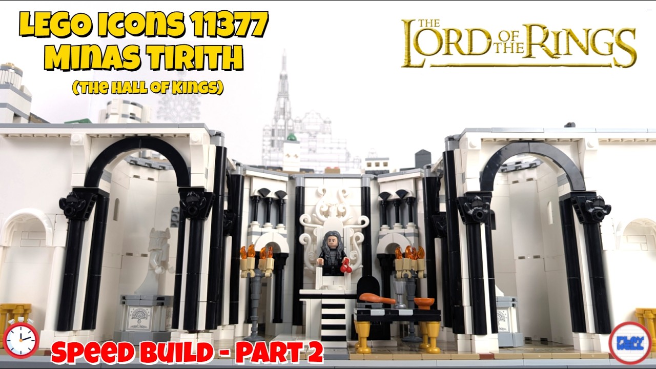 Building the LEGO Icons 11377 The Lord of the Rings: Minas Tirith - Part 2 (The Hall of Kings)