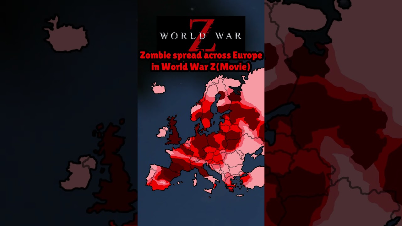 Zombie spread in Europe in WWZ(Movie)#map #mapping #wwz #ww2 #ww1 #europe #movie #fyp #meme #history